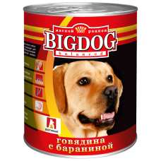 Влажный корм для собак БигДог (BigDog), Говядина с бараниной