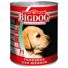 Влажный корм для собак БигДог (BigDog), Говядина для щенков