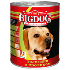 Влажный корм для собак БигДог (BigDog), Телятина с кроликом