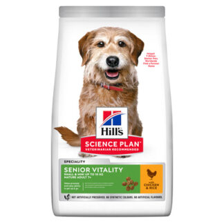 Корм Hill's Science Plan сухой корм Senior Vitality для пожилых собак мелких пород старше 7 лет, с курицей и рисом
