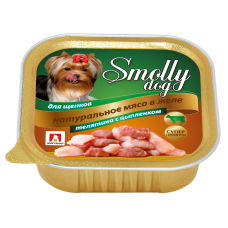 Влажный корм для собак СмоллиДог (Smolly dog), Телятина с цыпленком для щенков