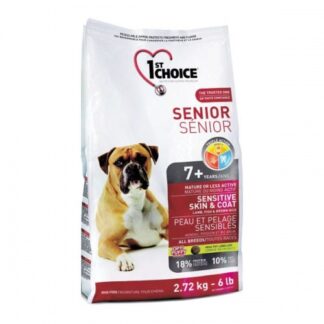 1st Choice Senior Sensitive Skin&Coat Корм для пожилых собак с чувствительной кожей и шерстью на основе мяса ягненка, рыбы