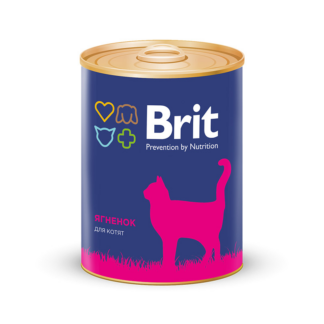 Консервы премиум класса Brit Premium Ягненок для котят
