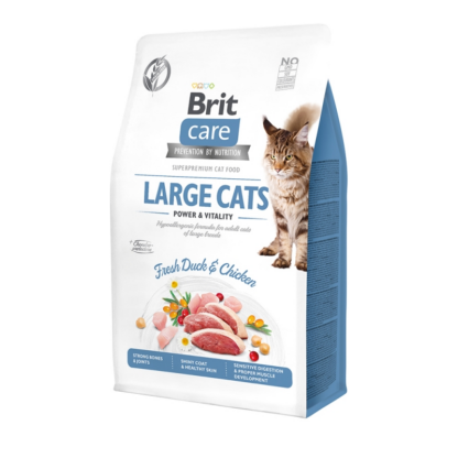 Brit Care Cat GF Large cats Power & Vitality гипоаллергенный беззерновой корм для взрослых кошек крупных пород