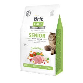 Brit Care Cat GF Senior Weight Control гипоаллергенный беззерновой корм для кошек старше 7 лет Контроль веса