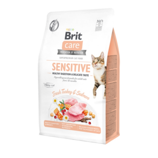 Brit Care Cat GF Sensitive Healthy Digestion & Delicate Taste гипоаллергенный беззерновой корм для кошек с чувств пищеварением