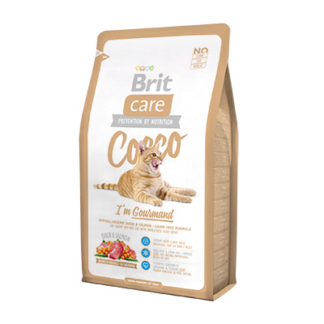 Brit Care Cocco Gourmand с уткой и лососем для привередливых кошек