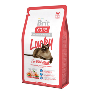Brit Care Lucky Vital Adult с курицей и рисом для взрослых кошек
