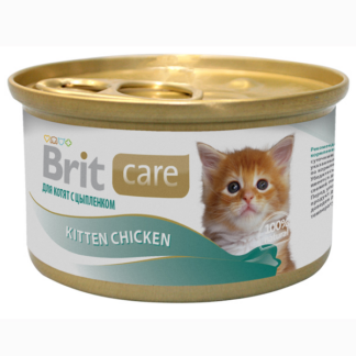 Консервы суперпремиум класса для котят BRIT Care Цыпленок