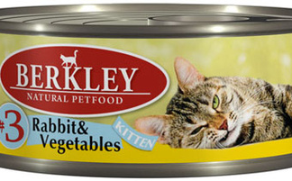 Berkley консервы для котят, с кроликом и овощами