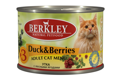 Berkley консервы для кошек, с уткой и лесными ягодами