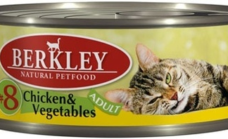 Berkley консервы для кошек с цыпленком и овощами