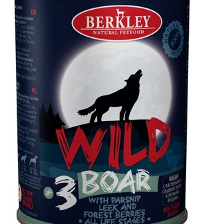Berkley консервы для собак, с кабаном, пастернаком, сладким луком и лесными ягодами