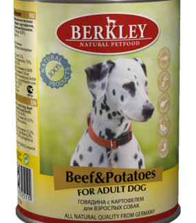 Berkley консервы для собак, с говядиной и картофелем