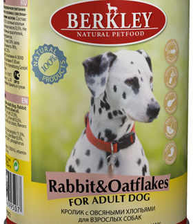 Berkley консервы для собак с кроликом и овсянкой