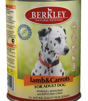 Berkley консервы для собак, с ягненком и морковью