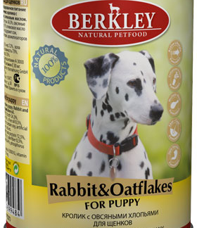 Berkley консервы для щенков с кроликом и овсянкой