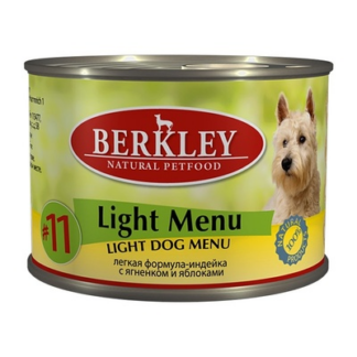 Berkley консервы для собак, с индейкой, ягненком и яблоками, легкая формула