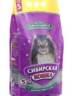 Сибирская кошка комкующийся наполнитель для длинношерстных кошек "Экстра"