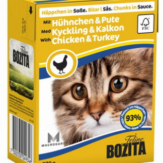 Bozita кусочки в соусе для кошек, с курицей и индейкой