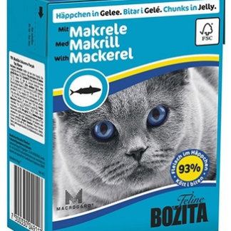Bozita кусочки в желе для кошек, со скумбрией