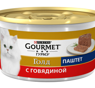 Gourmet Паштет для кошек, с говядиной