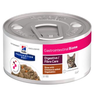 Hill's PRESCRIPTION DIET Gastrointestinal Biome рагу для кошек, с курицей и добавлением овощей