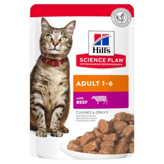 Влажный корм Hill’s SCIENCE PLAN для взрослых кошек, с говядиной