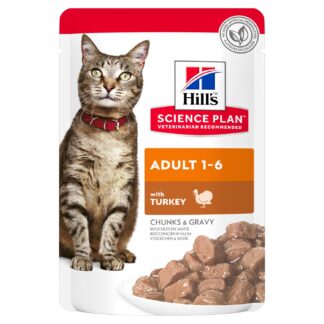 Влажный корм Hill’s Science Plan для взрослых кошек, с индейкой